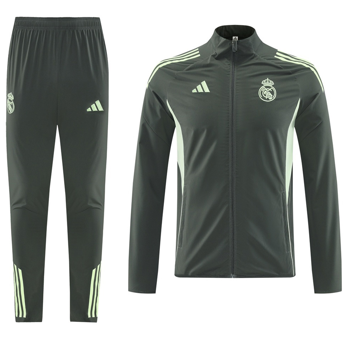 Real Madrid Training Tracksuit Kit(Jacket+Pants) Green 2025/26