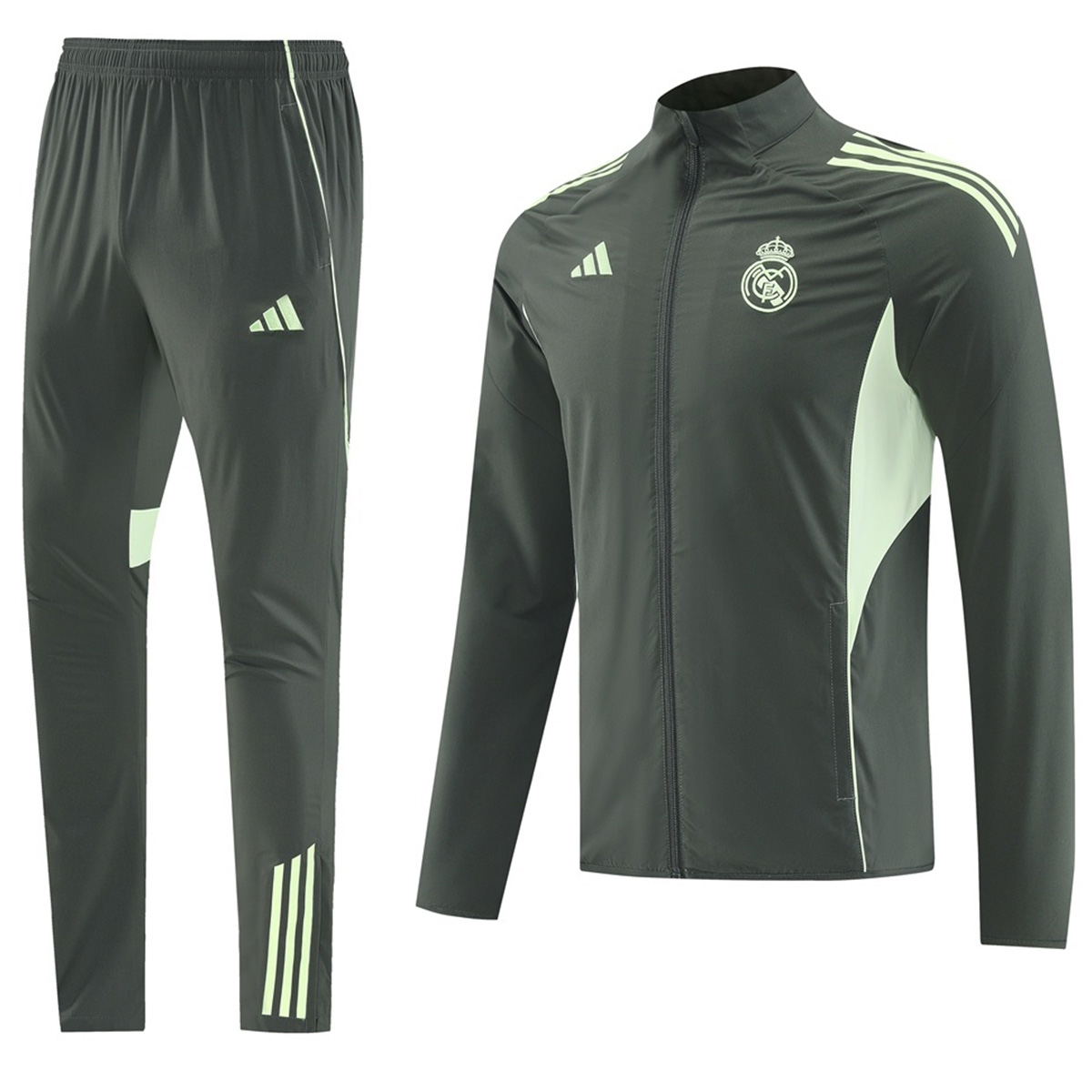 Real Madrid Training Tracksuit Kit(Jacket+Pants) Green 2025/26