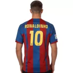 Ronaldinho #10 Retro Barcelona Home Jersey 2004/05 - minejerseys