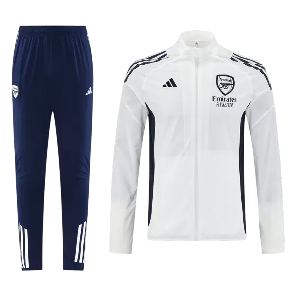 Arsenal Training Tracksuit Kit(Jacket+Pants) White 2025/26 - minejerseys
