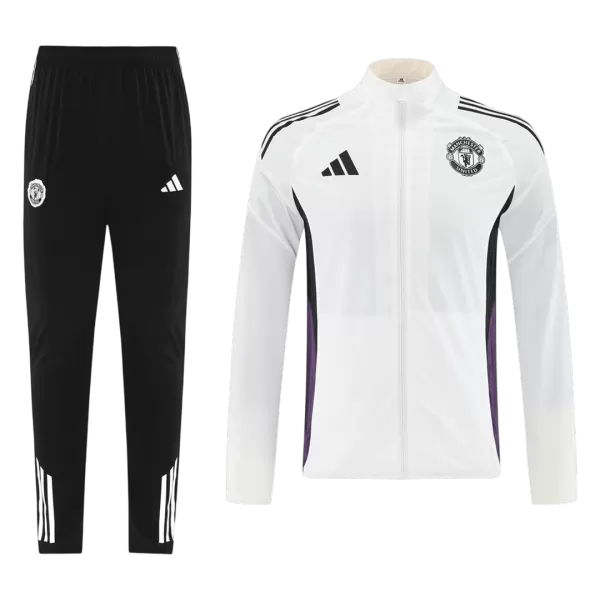 Manchester United Training Tracksuit Kit(Jacket+Pants) White 2025/26 - minejerseys