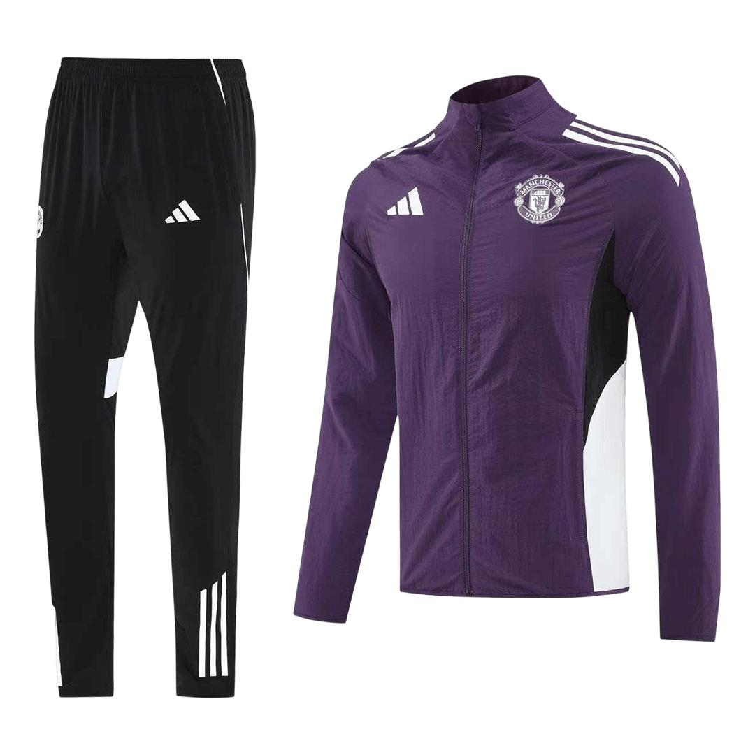 Manchester United Training Tracksuit Kit(Jacket+Pants) Purple 2025