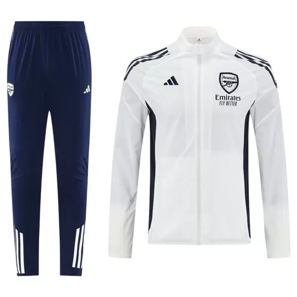 Arsenal Windbreaker Kit(Jacket+Pants) White 2025/26 - minejerseys