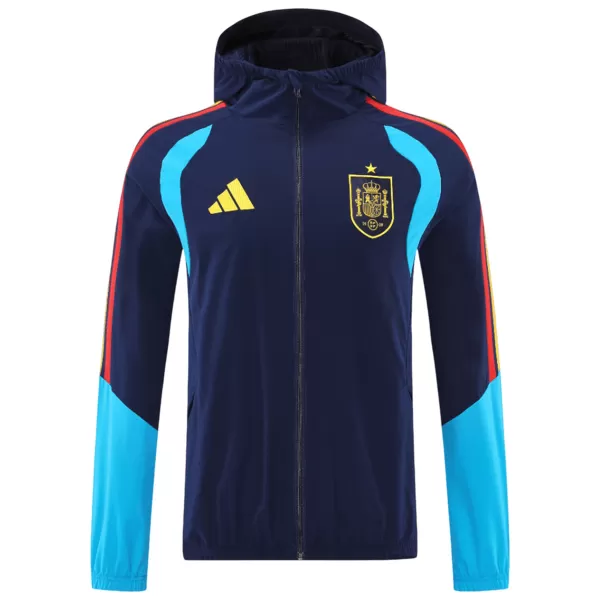 Spain Windbreaker Hoodie Jacket Navy 2026 - minejerseys
