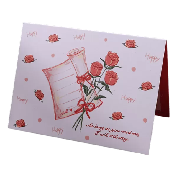 Custom Rose Reel Valentine's Day Card Red - minejerseys