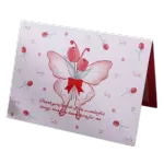 Custom Tulip Butterfly Valentine's Day Card Red - minejerseys