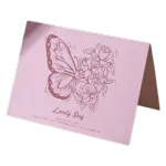 Custom Butterfly Lovely Day Anniversary Card Pink - minejerseys