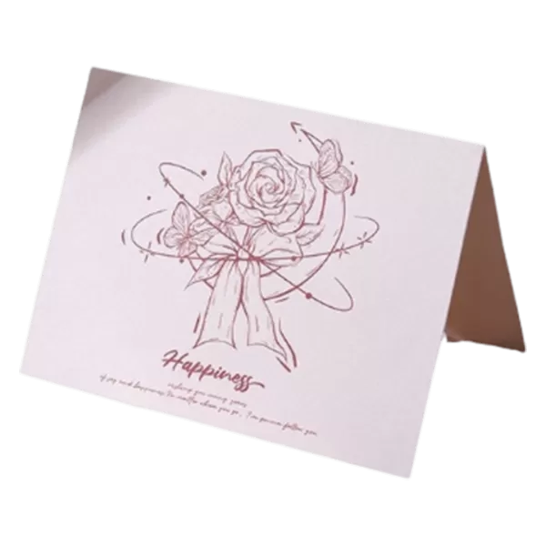 Custom Rose Moon Happiness Anniversary Card Pink - minejerseys