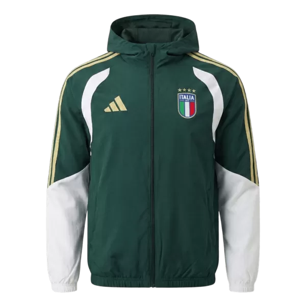 Italy Windbreaker Hoodie Jacket Green 2026 - minejerseys