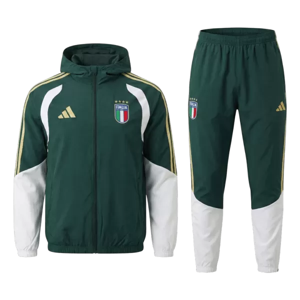 Italy Windbreaker Hoodie Kit(Top+Pants) Green 2026 - minejerseys