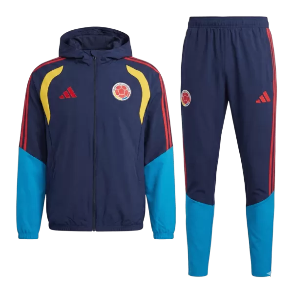 Colombia Windbreaker Hoodie Kit(Top+Pants) Navy 2026 - minejerseys