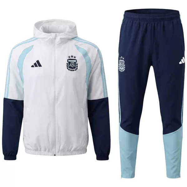 Argentina Windbreaker Hoodie Kit(Top+Pants) White 2026 - minejerseys