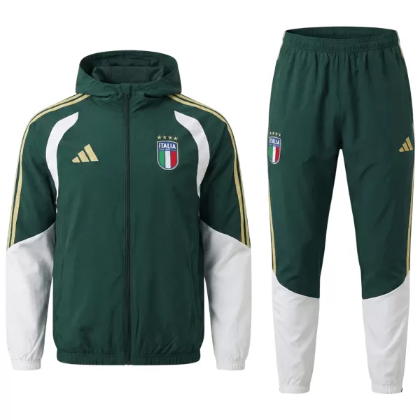 Italy Windbreaker Hoodie Kit(Top+Pants) Green 2026 - minejerseys