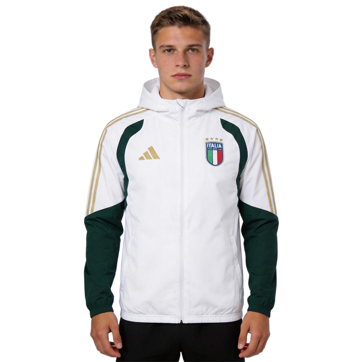 Italy Windbreaker Hoodie Jacket White 2026