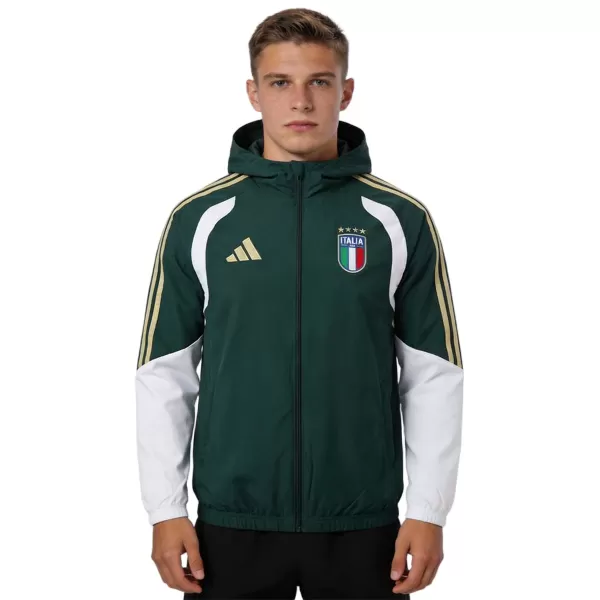 Italy Windbreaker Hoodie Jacket Green 2026 - minejerseys