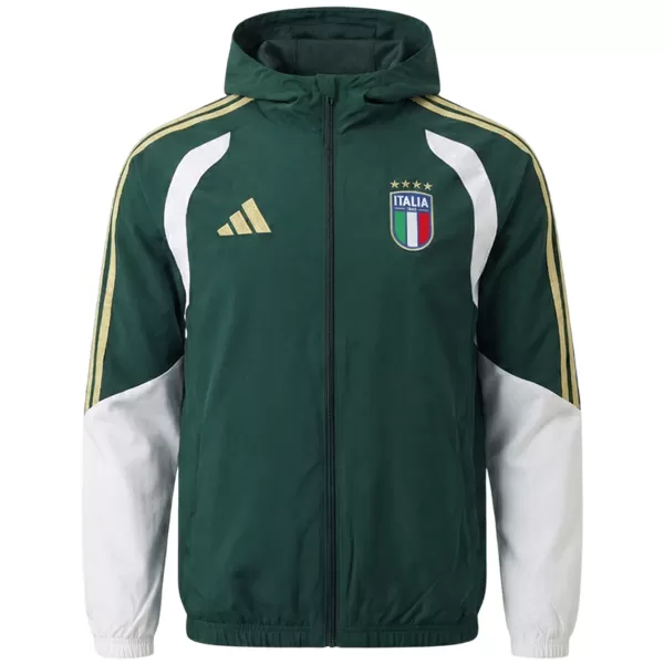 Italy Windbreaker Hoodie Jacket Green 2026 - minejerseys