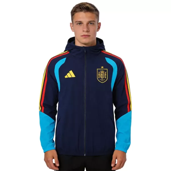 Spain Windbreaker Hoodie Jacket Navy 2026 - minejerseys