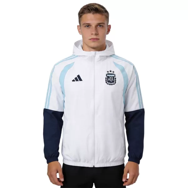 Argentina Windbreaker Hoodie Jacket White 2026 - minejerseys