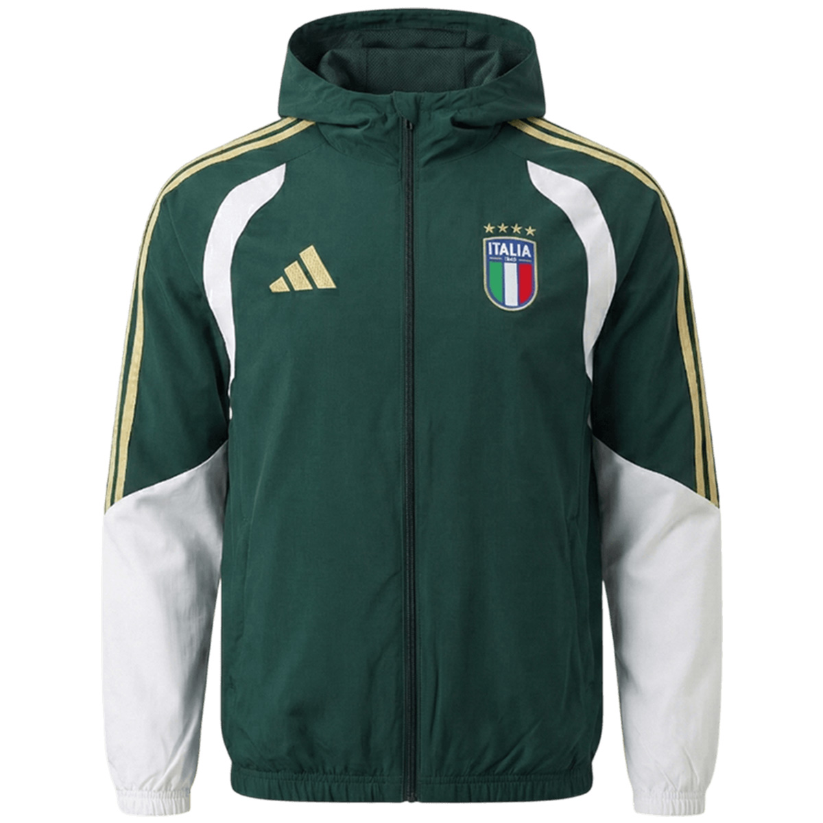 Italy Windbreaker Hoodie Jacket Green 2026