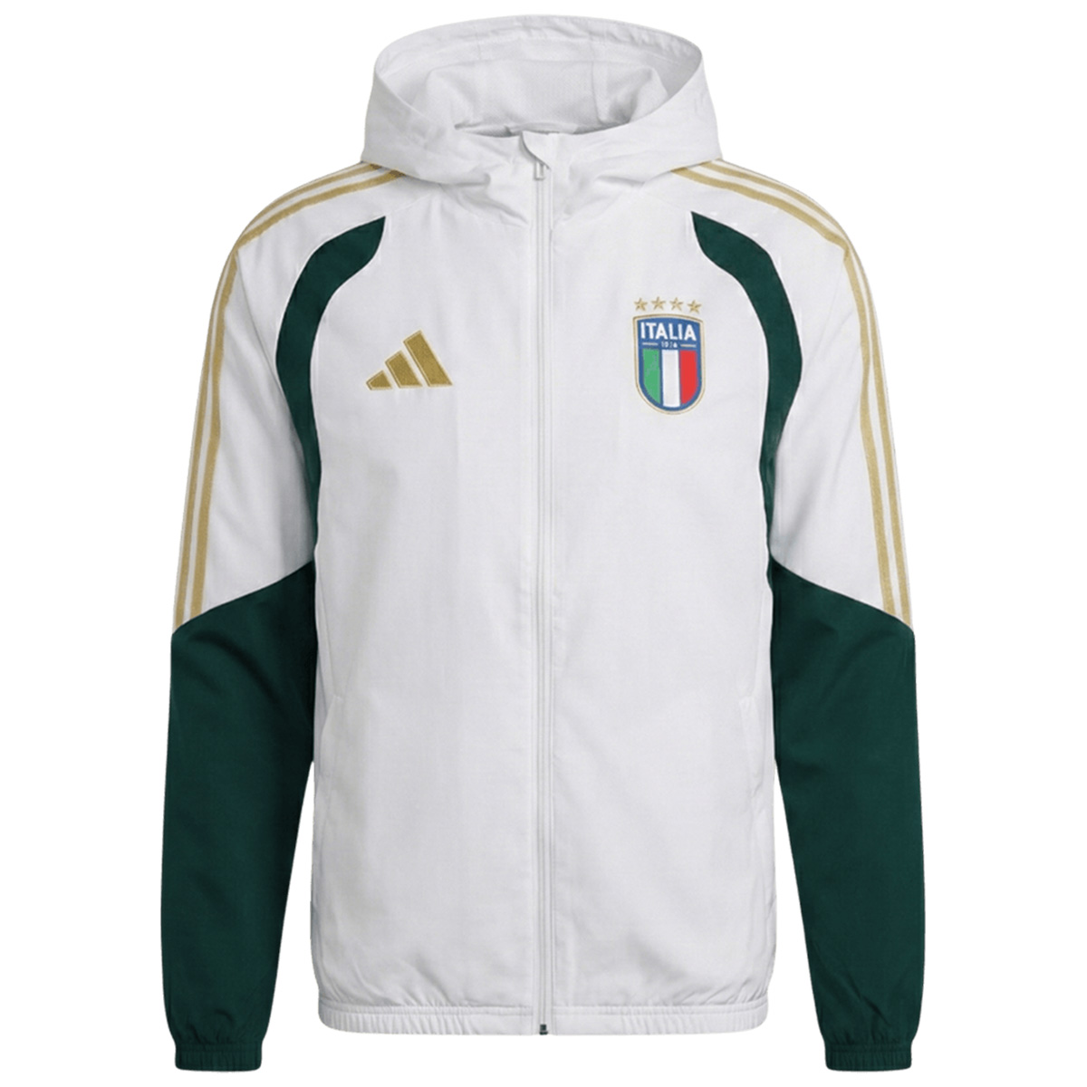 Italy Windbreaker Hoodie Jacket White 2026