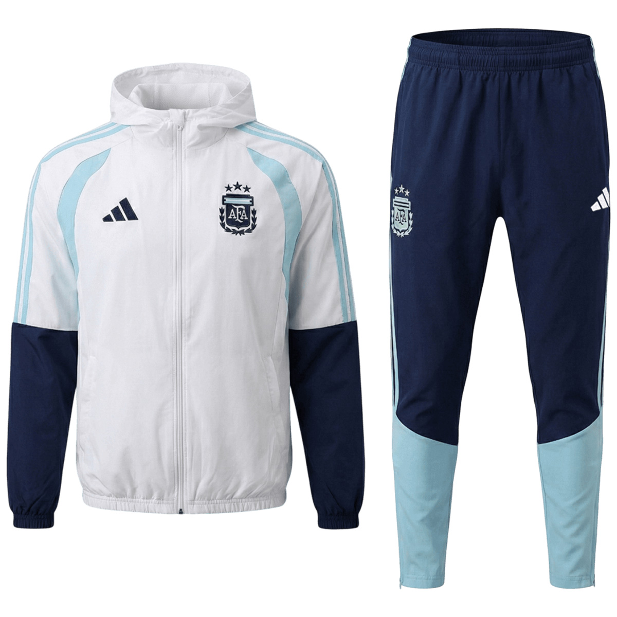 Argentina Windbreaker Hoodie Kit(Top+Pants) White 2026
