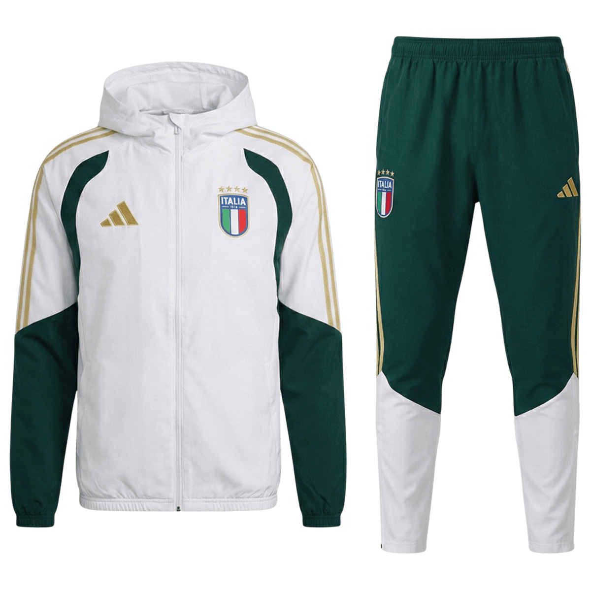Italy Windbreaker Hoodie Kit(Top+Pants) White 2026