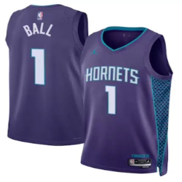 Unisex Charlotte Hornets BALL #1 Green Swingman Jersey - Statement Edition - minejerseys