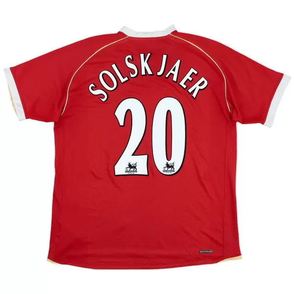 Solskjaer #20 Retro Manchester United Home Jersey 2006/07 - minejerseys