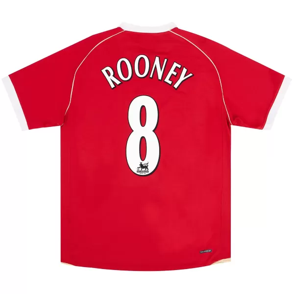 Rooney #8 Retro Manchester United Home Jersey 2006/07 - minejerseys