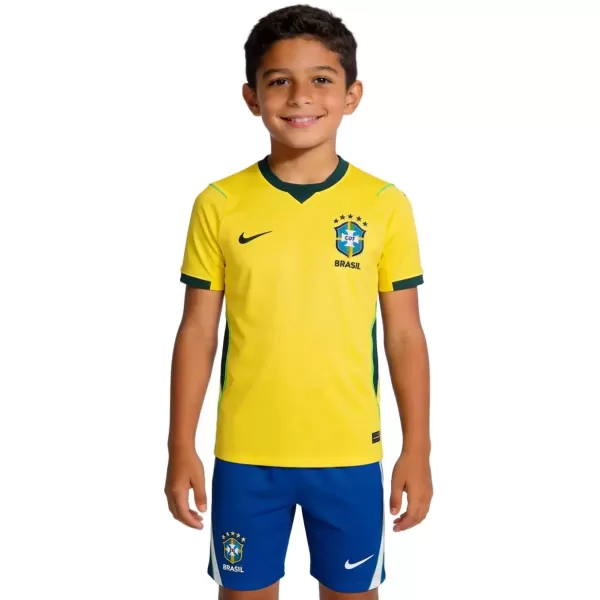 Kids Brazil Home Jersey Kit World Cup 2026 - minejerseys