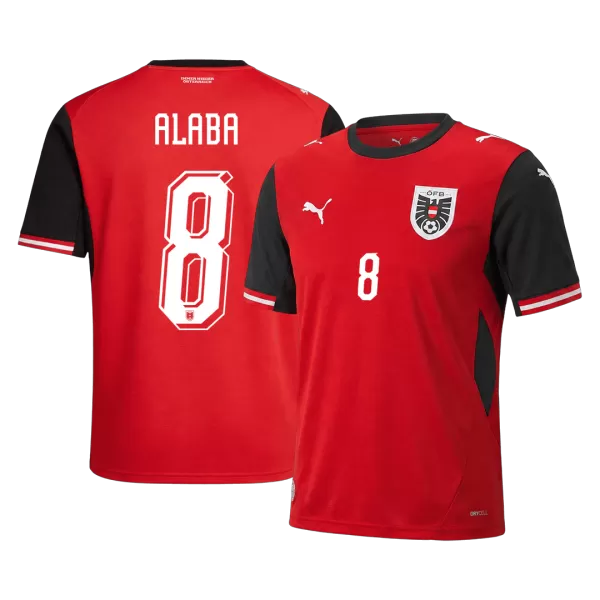 ALABA #8 Austria Home Jersey 2025/26 - minejerseys