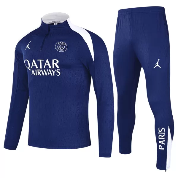 Kids PSG Zipper Sweatshirt Kit(Top+Pants) Navy 2025/26 - minejerseys