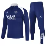Kids PSG Zipper Sweatshirt Kit(Top+Pants) Navy 2025/26 - minejerseys