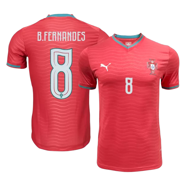 B.FERNANDES #8 Portugal Home Match Jersey Player Version 2025/26 - minejerseys
