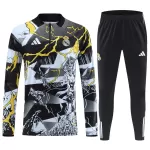 Kids Real Madrid x Marvel Zipper Sweatshirt Kit(Top+Pants) Black 2025/26 - minejerseys
