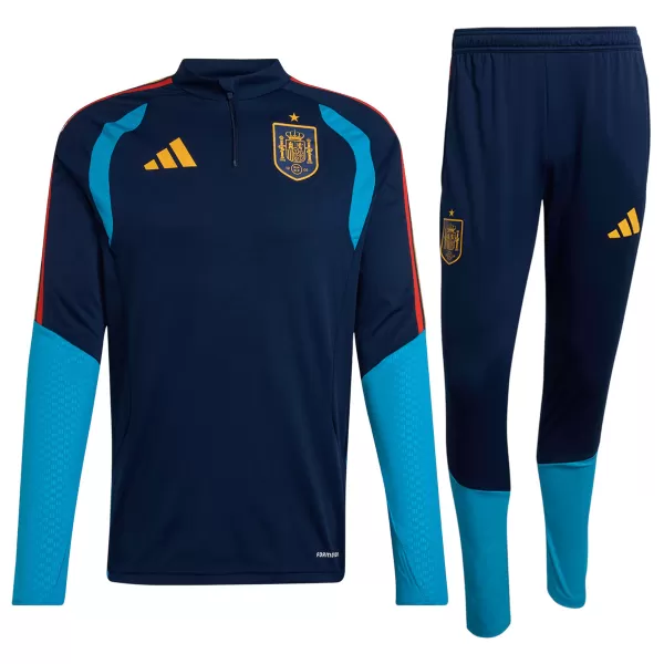 Spain Zipper Sweatshirt Kit(Top+Pants) Navy 2026 - minejerseys