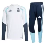 Argentina Zipper Sweatshirt Kit(Top+Pants) White 2026 - minejerseys