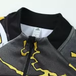 Kids Real Madrid x Marvel Zipper Sweatshirt Kit(Top+Pants) Black 2025/26 - minejerseys