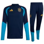 Kids Spain Zipper Sweatshirt Kit(Top+Pants) Navy 2026 - minejerseys