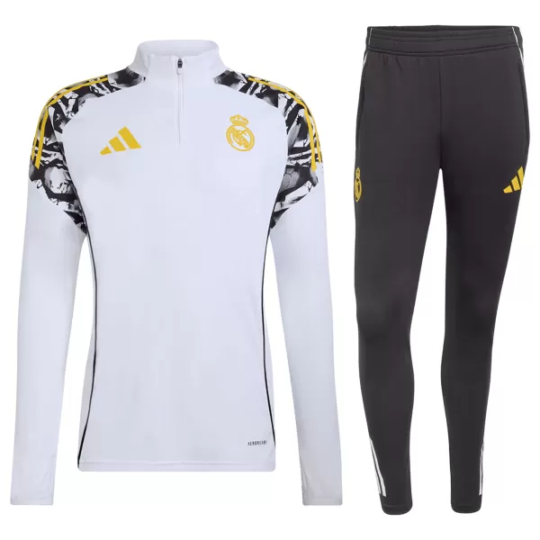 Kids Real Madrid x Marvel Zipper Sweatshirt Kit(Top+Pants) White 205/26 - minejerseys