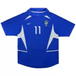 Ronaldinho #11 Retro Brazil Away Jersey World Cup 2002 - minejerseys