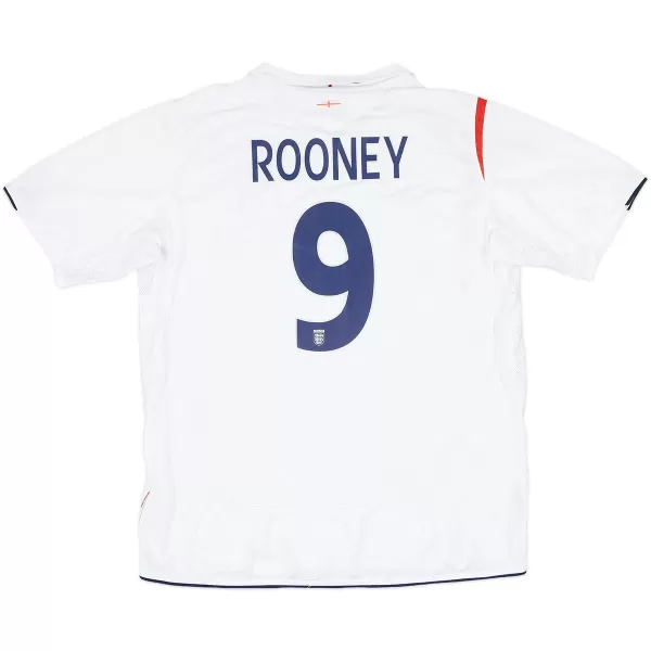 Rooney #9 Retro England Home Jersey World Cup 2006 - minejerseys