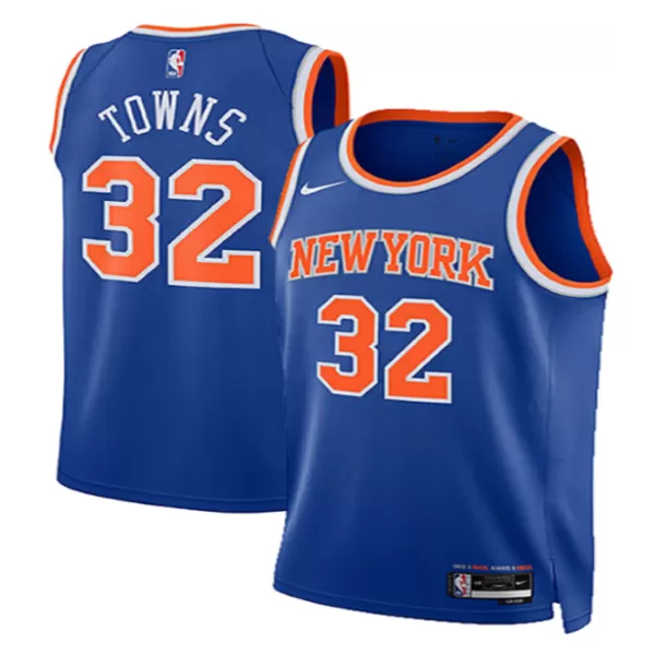 Unisex New York Knicks TOWNS #32 Blue Swingman Jersey - Icon Edition - minejerseys