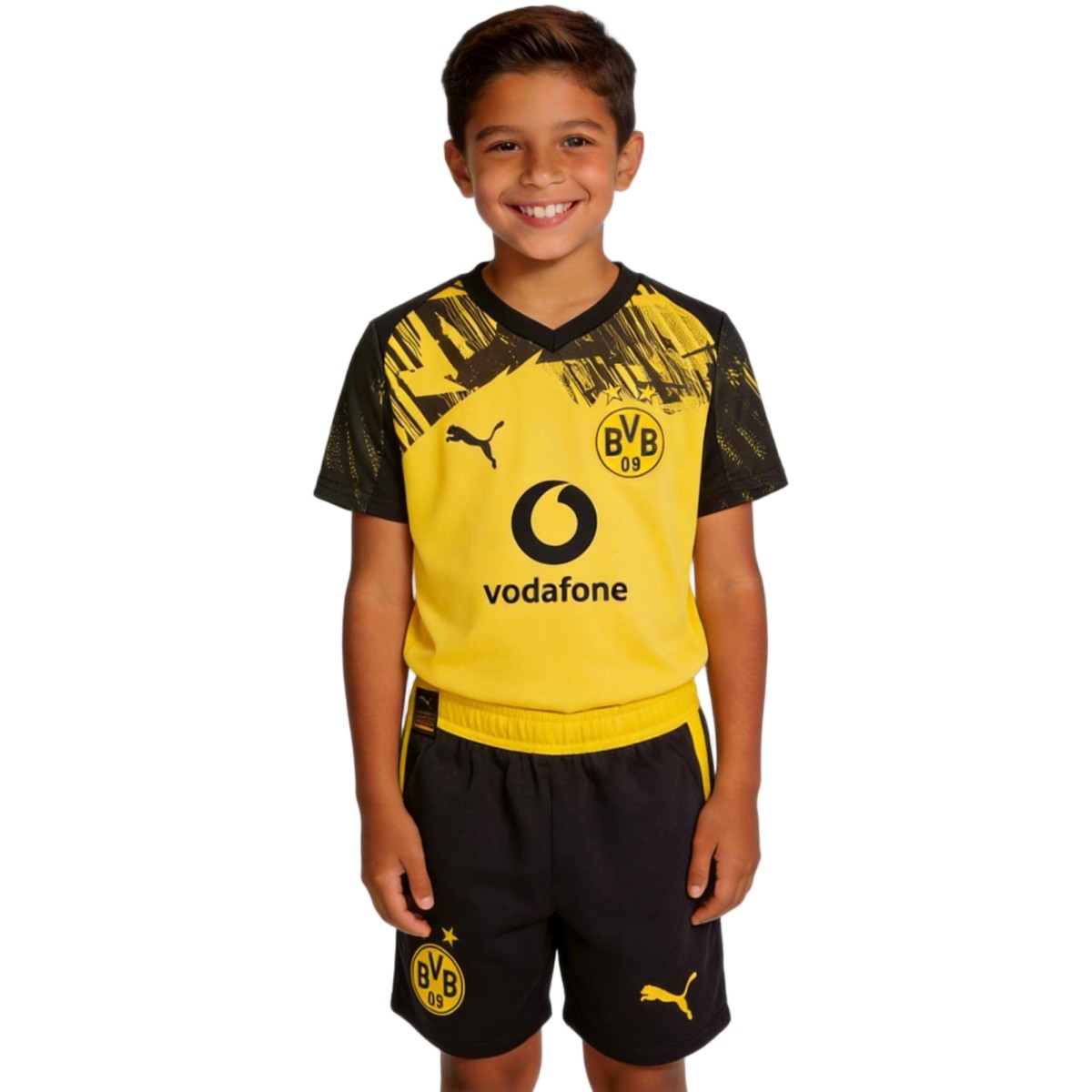Kids Borussia Dortmund Home Jersey Kit 2025/26