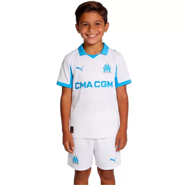 Kids Marseille Home Jersey Kit 2025/26 - minejerseys