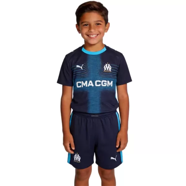 Kids Marseille Away Jersey Kit 2025/26 - minejerseys