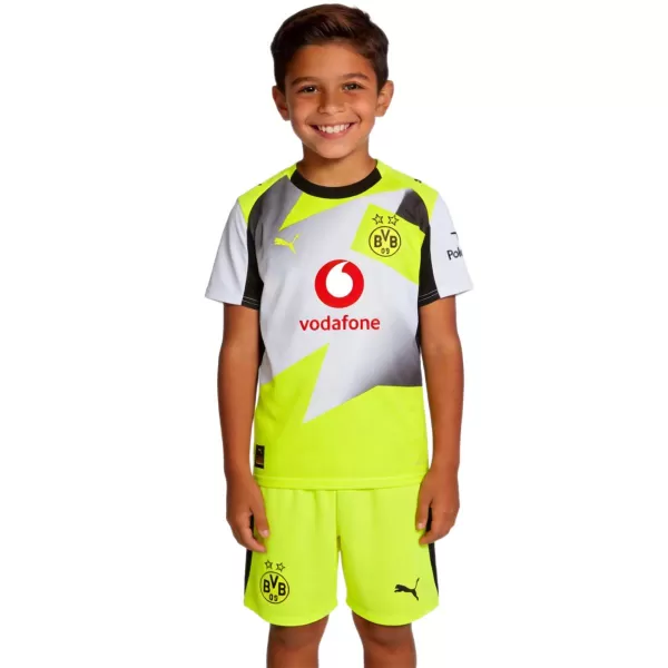 Kids Borussia Dortmund Away Jersey Kit 2025/26 - minejerseys