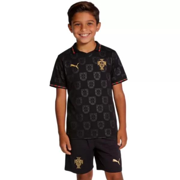 Kids Portugal 'Black Panther' Special Edition Jersey Kit 2026 - minejerseys