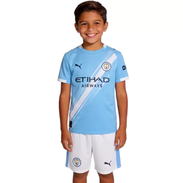 Kids Manchester City Home Jersey 2025/26 - minejerseys