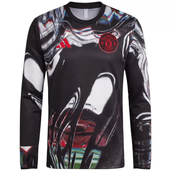 Manchester United Pre-Match Long Sleeve Jersey 2025/26 - minejerseys